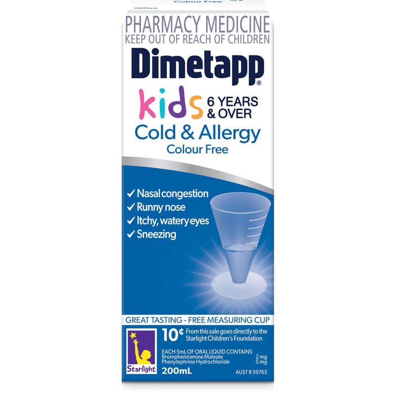 Dimetapp Cold and Allergy C/Free Kids 200ml