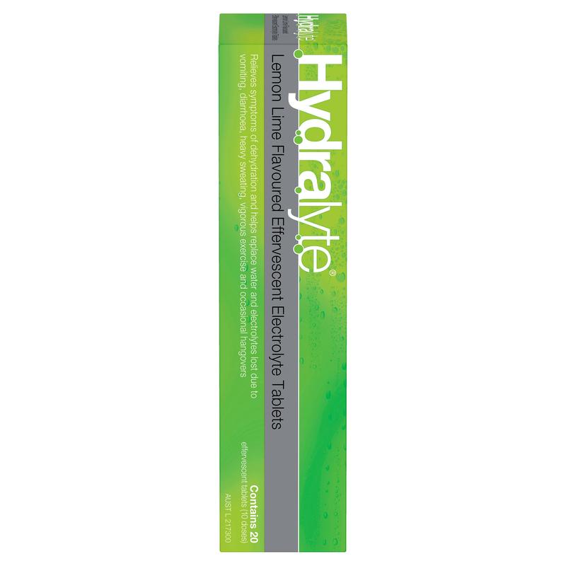 Hydralyte Lemon-Lime Effervescent Tablets 20s