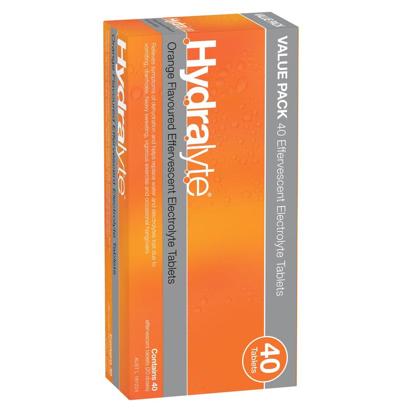 Hydralyte Effervescent Tablets Orange 40s