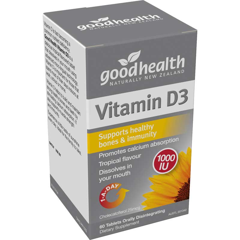 Good Health Vitamin D3 1000IU Tablets 60s