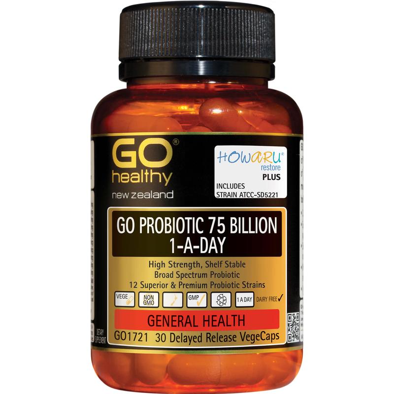 GO Healthy GO Probiotic 75 Billion 1-A-Day VegeCapsules 30s