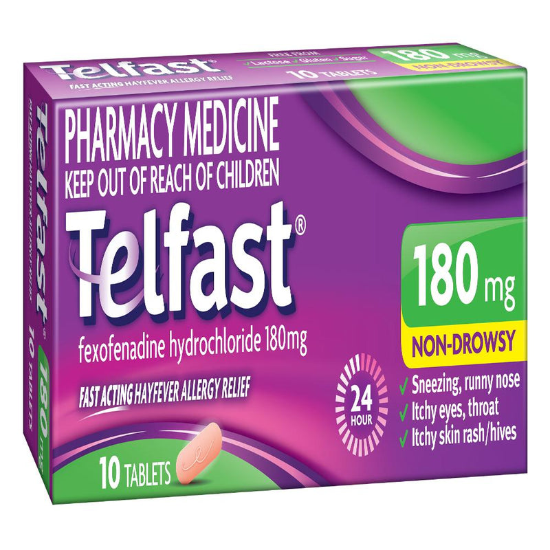 Telfast 180mg Tablets 10s