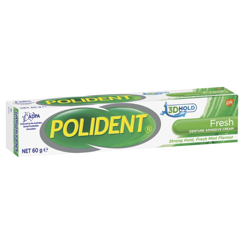 Polident Denture Adhesive Cream Tube Fresh 60g
