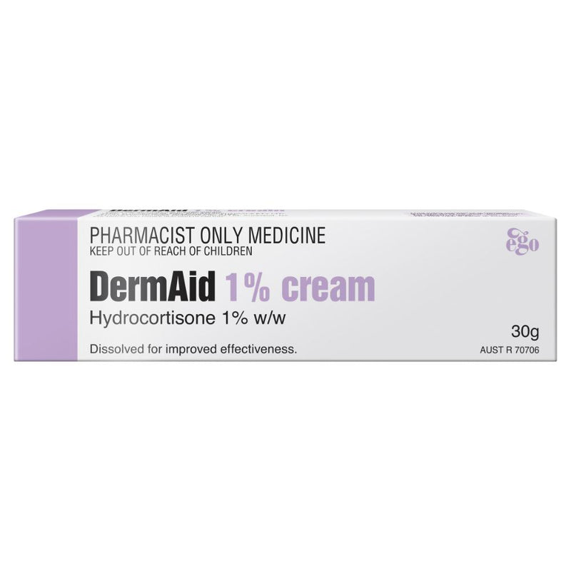 DermAid 1% Cream 30g (Pharmacist Only Medicine)
