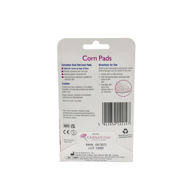 Carnation Foot Corn Pads Oval 9pk