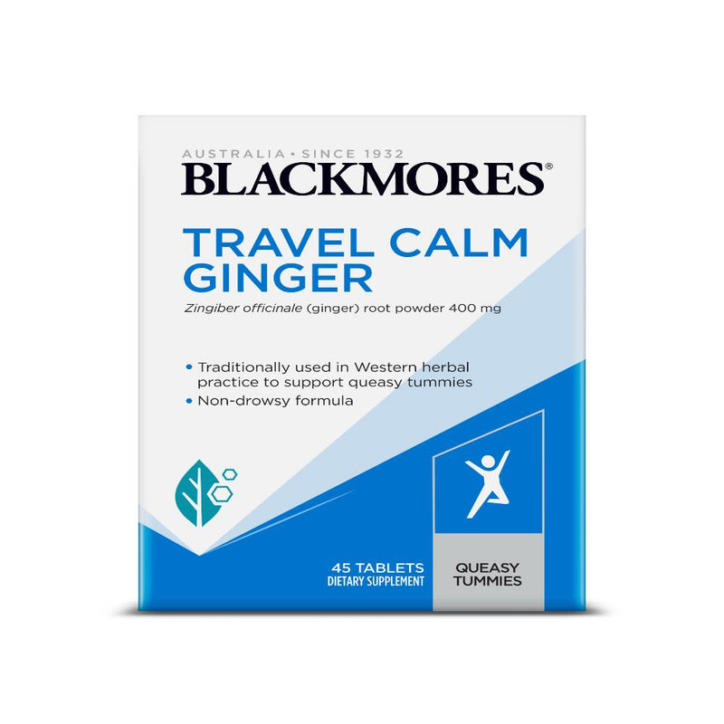 Blackmores Travel Calm Ginger Tablets 45s