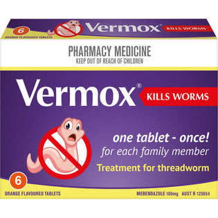 Vermox Orange Tablets 6s