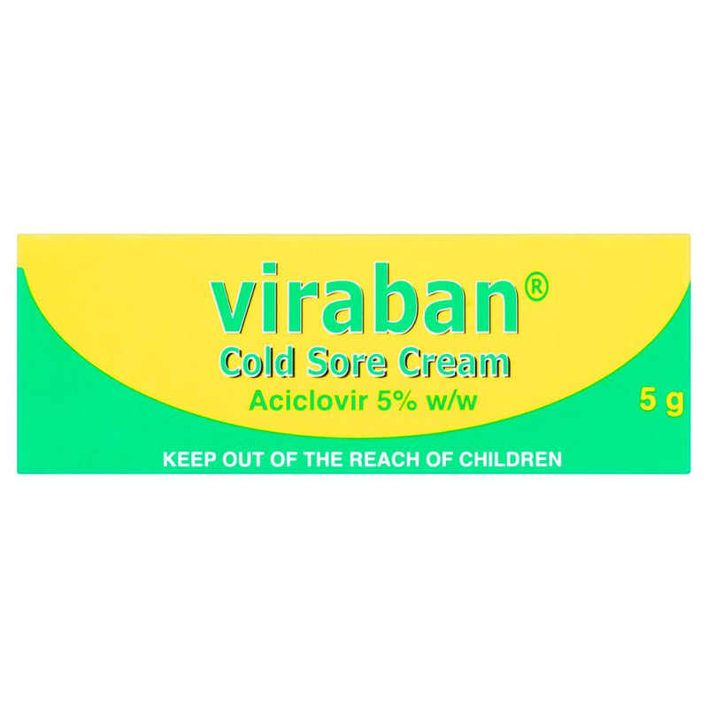 Viraban Cold Sore Cream Aciclovir 5% w/w 5g