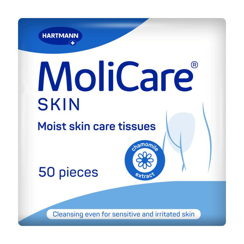 Molicare Skin Moist Tissues 20x30cm 50pk