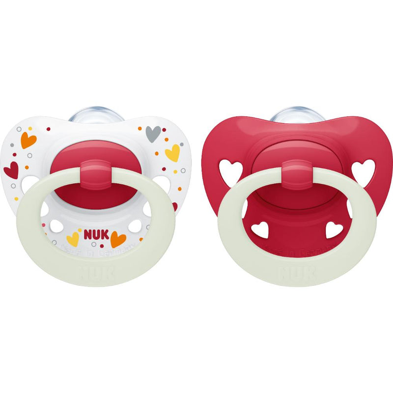 Nuk Signature Night Soother 6-18 months Assorted 2pk