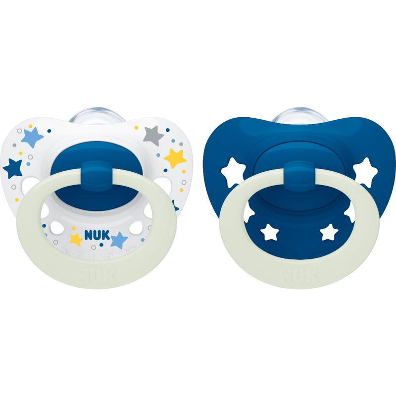 Nuk Signature Night Soother 6-18 months Assorted 2pk