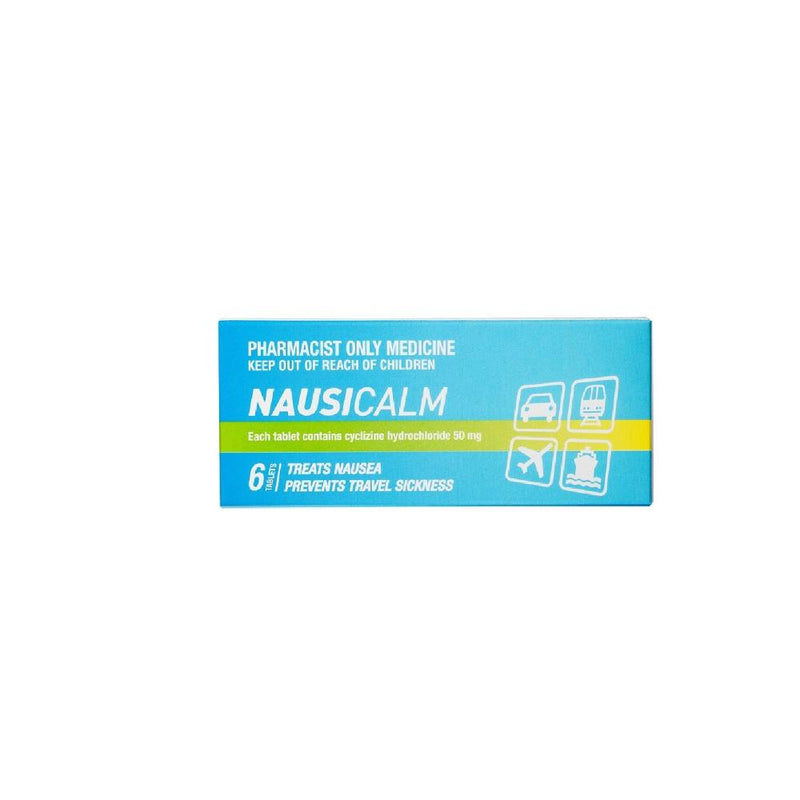 Nausicalm 50mg Tablets 6s (PHARMACIST ONLY MEDICINE)