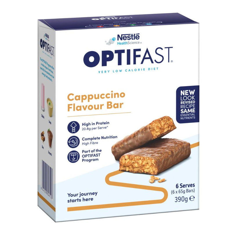 Optifast VLCD Bars Cappuccino 65g 6pk