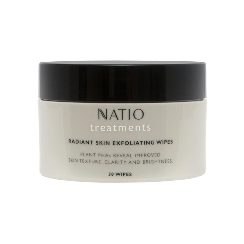 Natio Treatments Radiant Skin Exfoliating Wipes  30 Wipes 30pk
