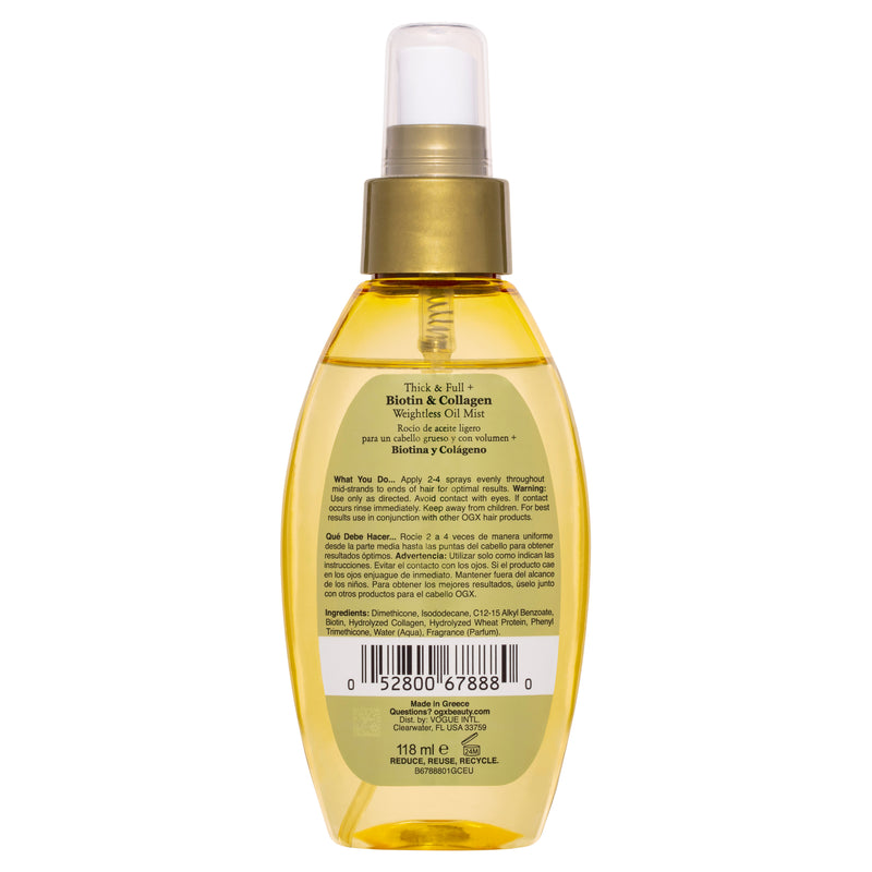 OGX Biotin Collagen Weightless Oil Mist 118ml