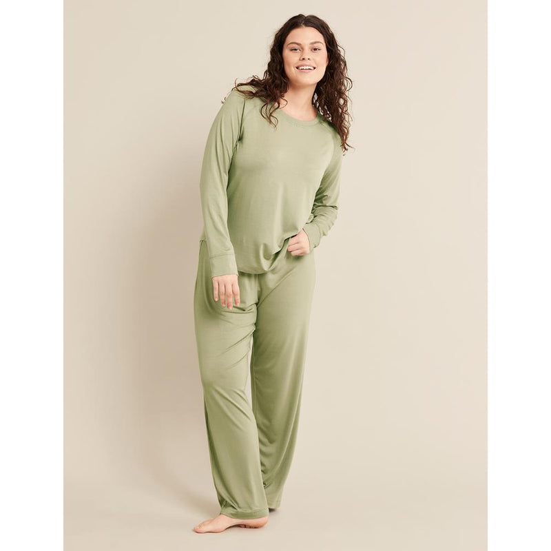 Boody Raglan Sleep Top S Sage 1ea