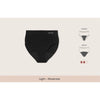 Boody Womens Period Full Brief Light - Moderate S Black