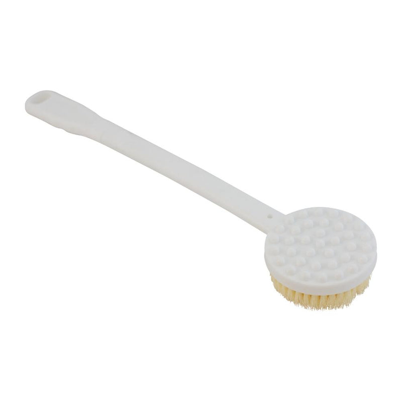 Simply Essential Bath Brush Long Handle White