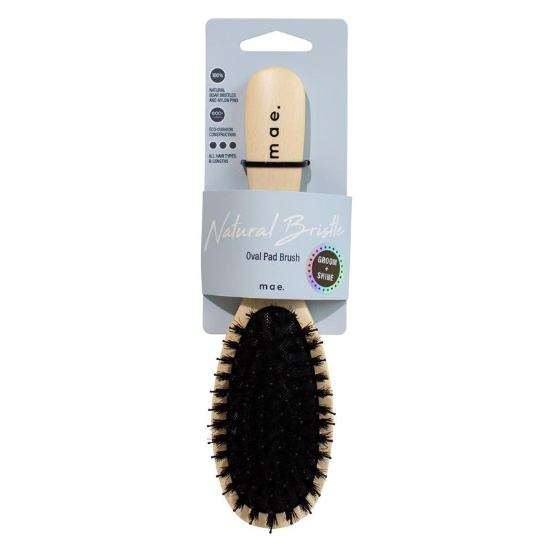 Mae Brush Natural Bristle Oval Pad