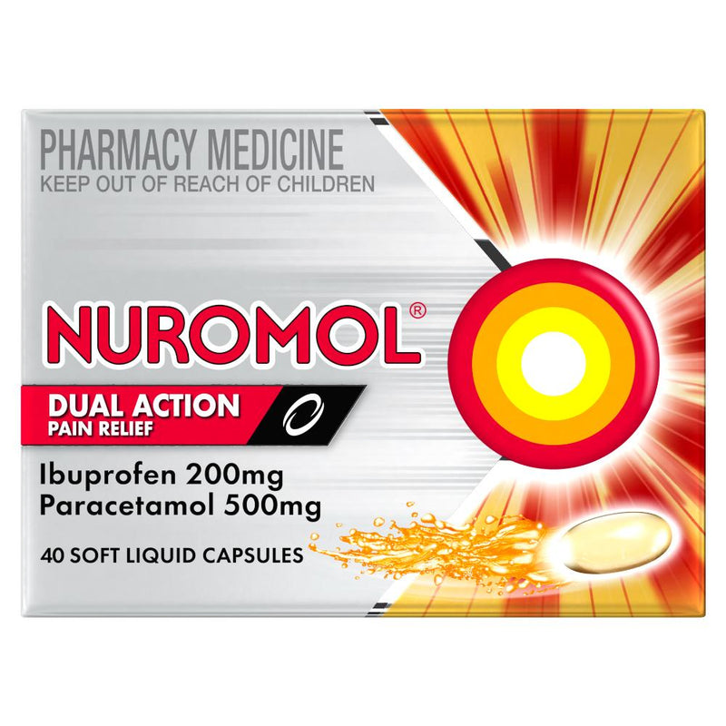 Nuromol Dual Action Liquid Capsules 40s