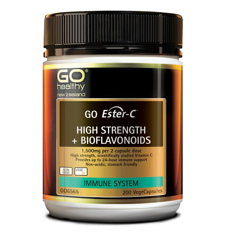 GO Healthy GO Ester-C High Strength + Bioflavonoids VegeCapsules 200s
