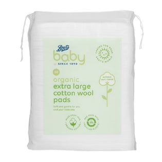 Boots Baby Organic Extra Large Cotton Wool Pads 50pk
