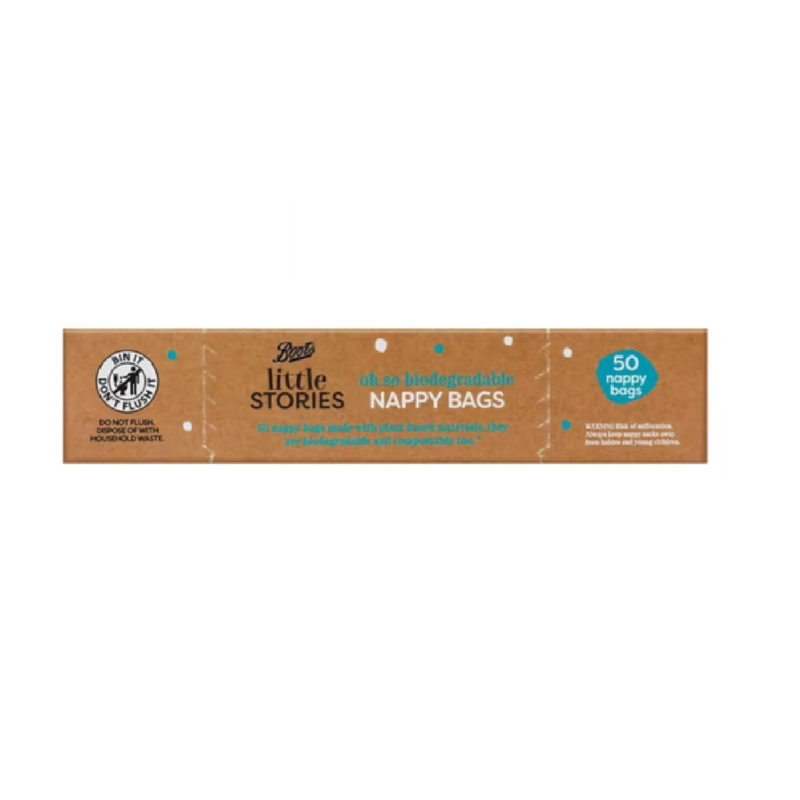 Boots Baby Little Stories Plastic Free Nappy Bags 50pk