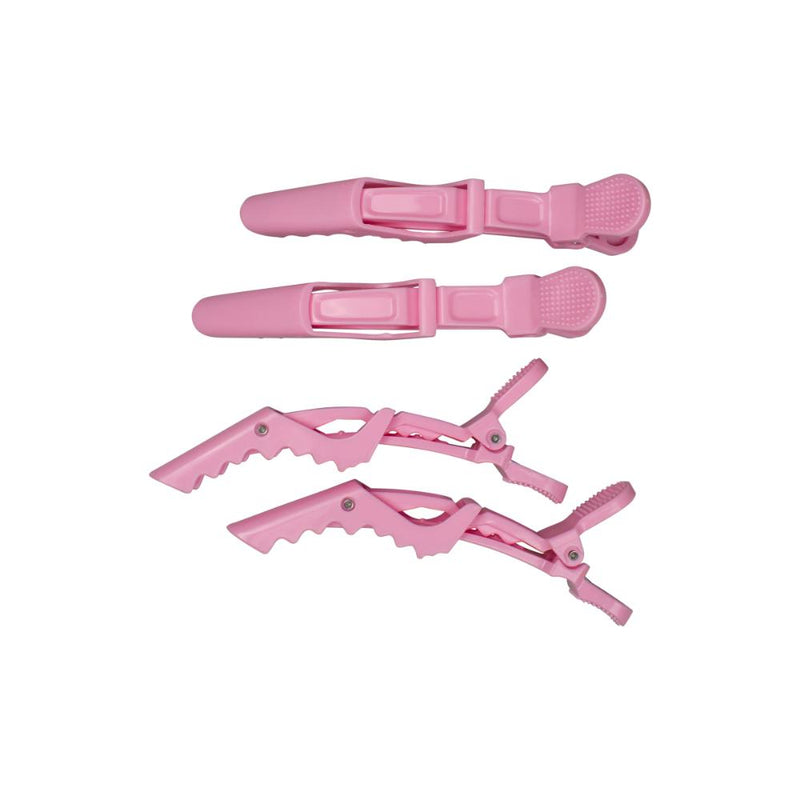 Mae Alligator Clips Pink 4pk