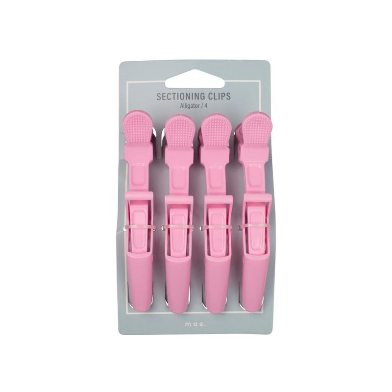Mae Alligator Clips Pink 4pk