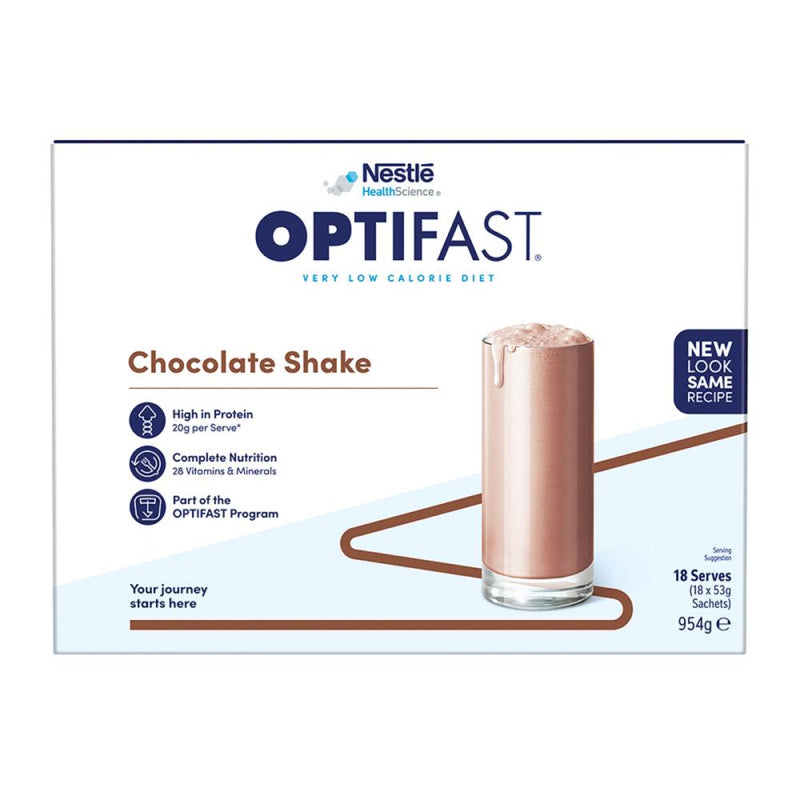 Optifast VLCD Milk Shake Chocolate 53g 18pk