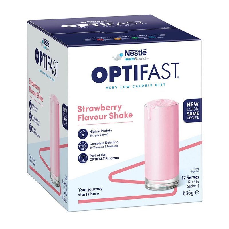 Optifast VLCD Shake Sachets Strawberry 12pk