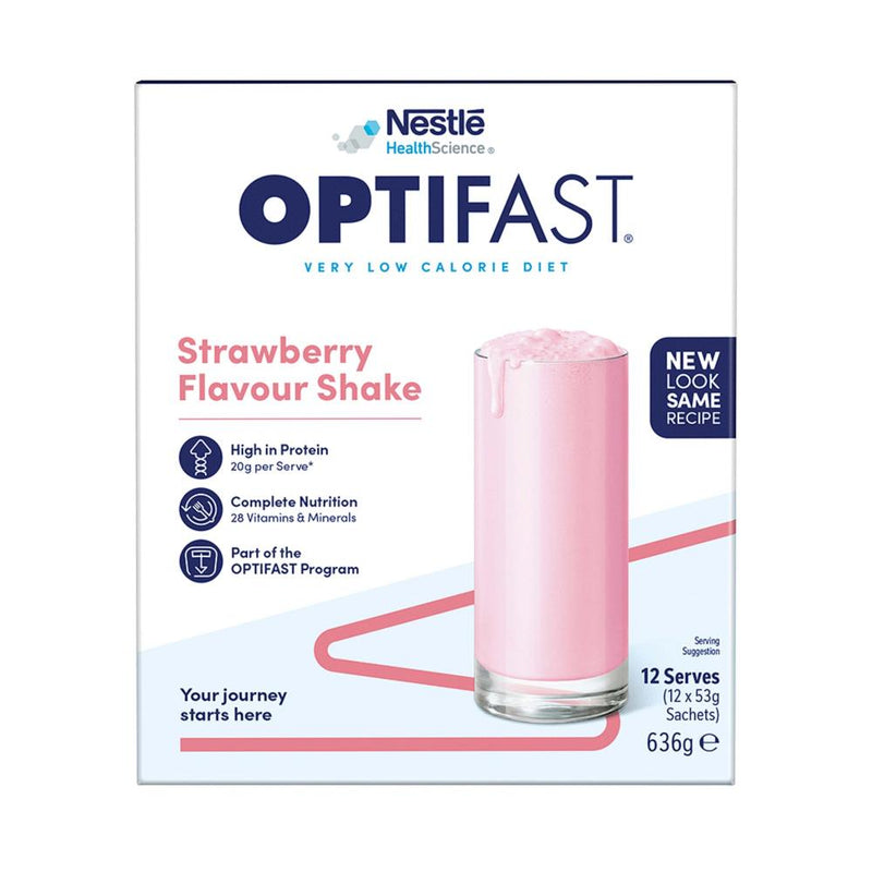Optifast VLCD Shake Sachets Strawberry 12pk