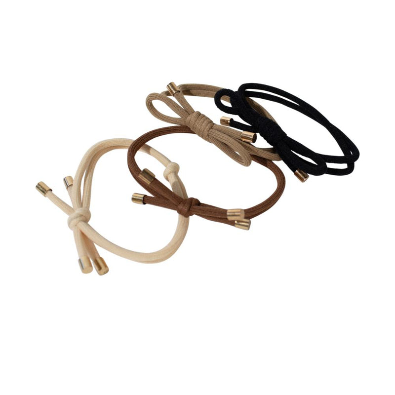 Adorn by Mae Elastics Bows Black and Browns 4s