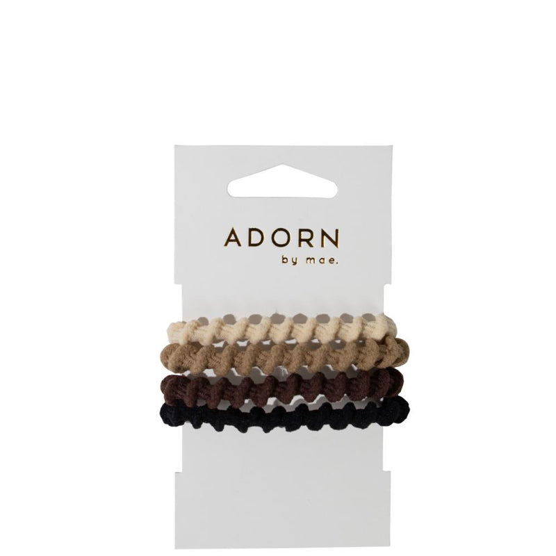 Adorn by Mae Elastics Twists Black and Browns 4s
