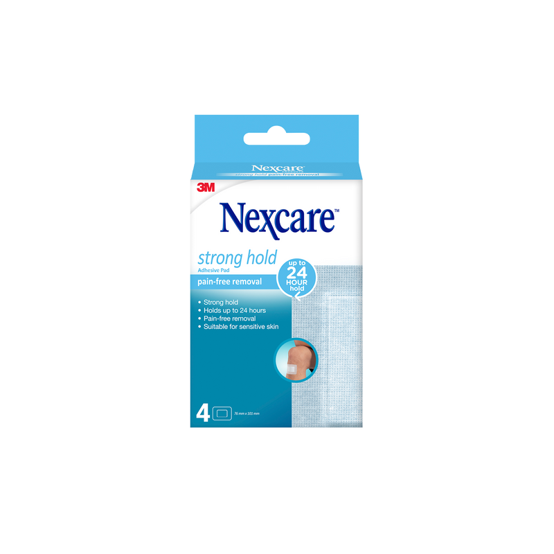 Nexcare Strong Hold Adhesive Pad 4pk