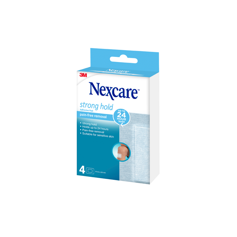 Nexcare Strong Hold Adhesive Pad 4pk