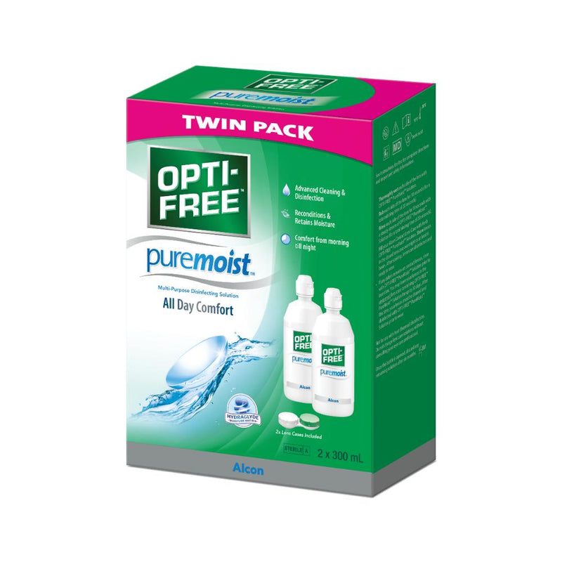 Opti-Free PureMoist Twin Pack 300ml 2pk