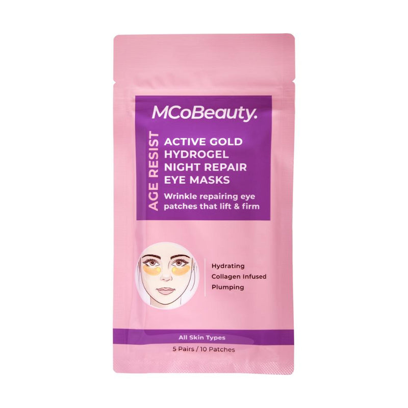 MCoBeauty Age Resist Active Gold Hydrogel Night Repair Eye Masks 5pr