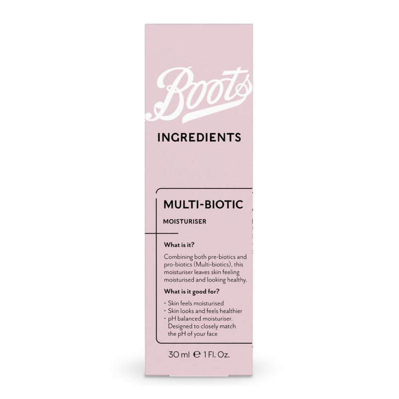 Boots Ingredients Multibiotic Moisturiser 30ml