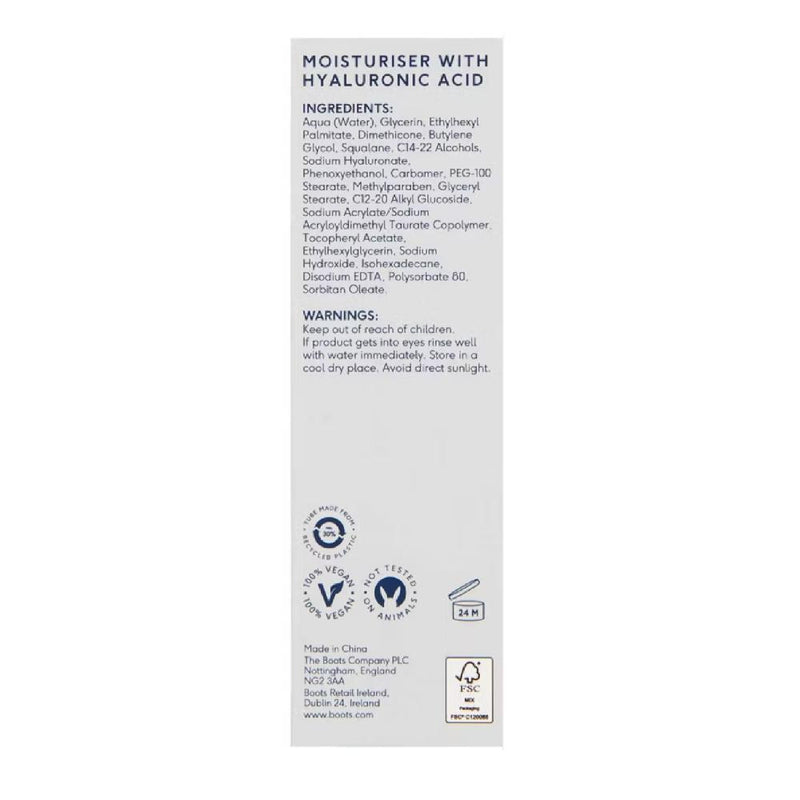 Boots Mens Everyday Skin with Hyalauronic Acid Moisturiser 50ml