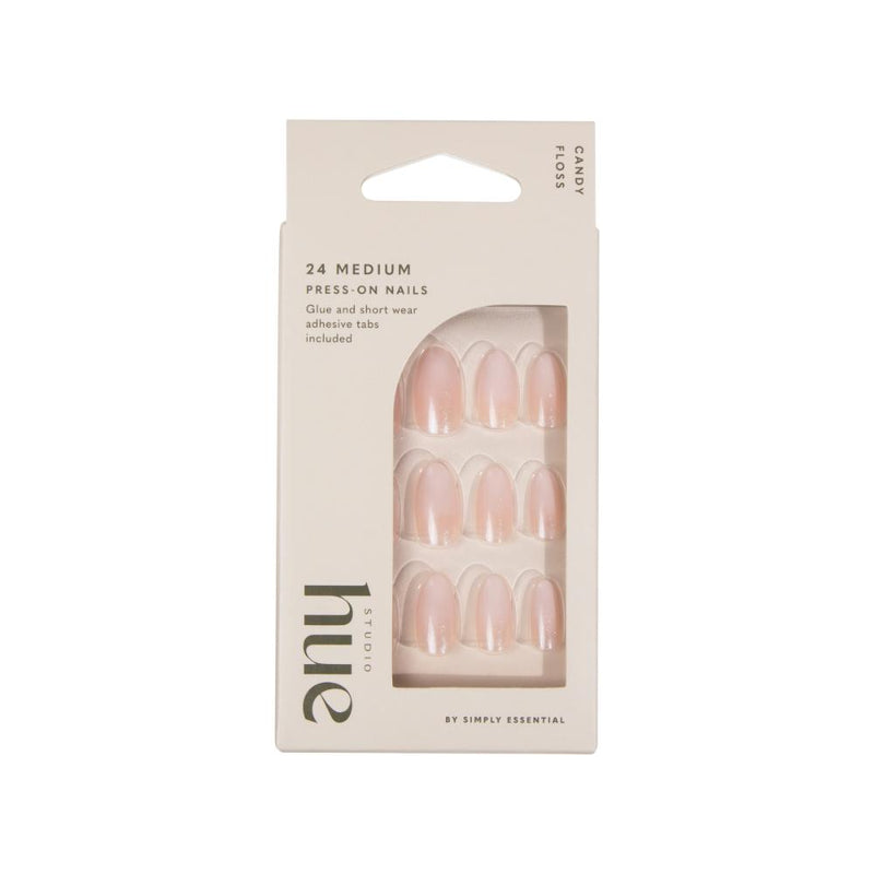 Studio Hue by Simply Essential Press-on Nails Medium Almond  Candy Floss 24s