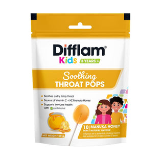 Difflam Kids Soothing Throat Pops Manuka Honey 10s