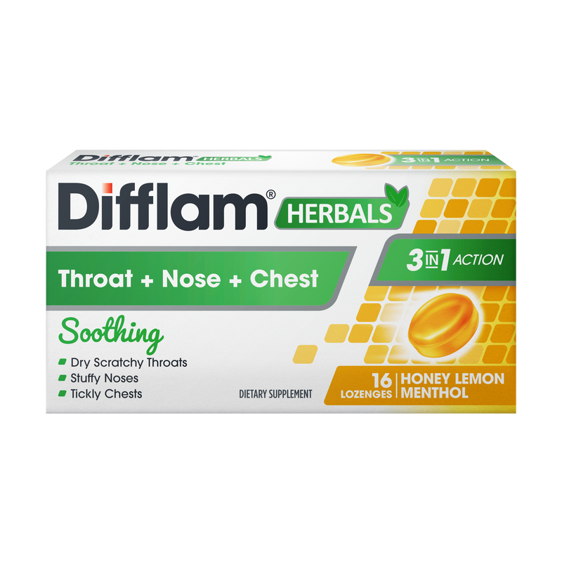 Difflam Herbals 3-In-1 Loz Hl Menthol 16s