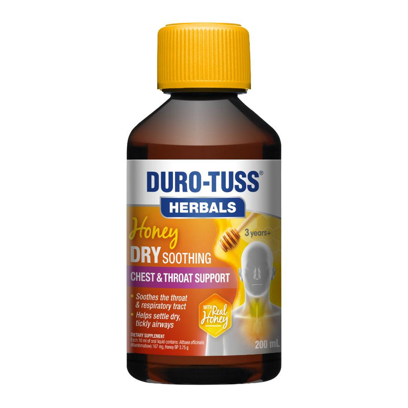 Duro-Tuss Herbals Honey Dry Soothing Chest & Throat Suppport Liquid 200ml