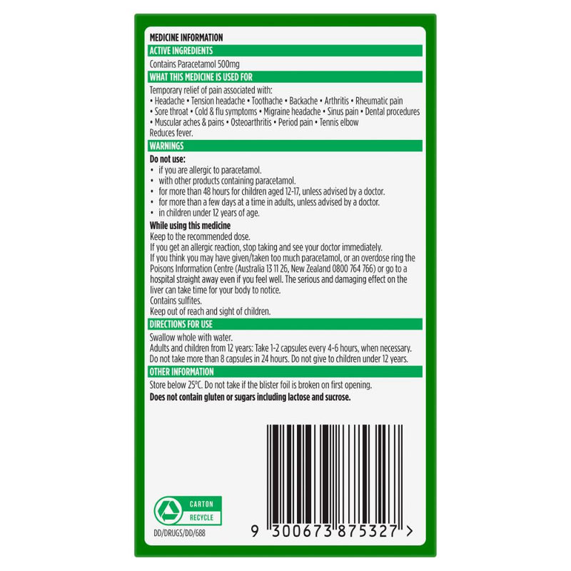 Panadol Liquid Capsules 20s