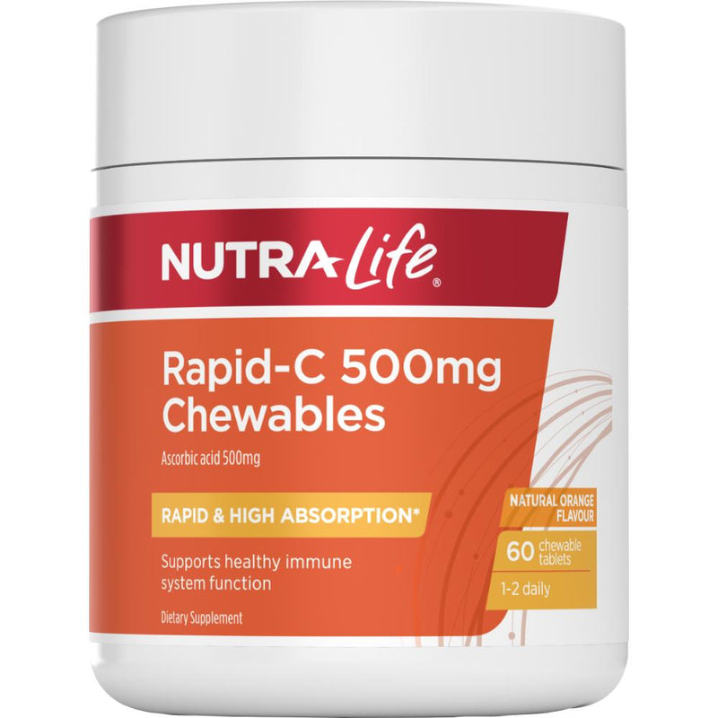 Nutra-Life Rapid-C 500mg Chewables Tablets 60s