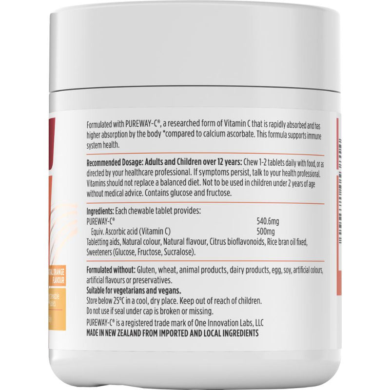 Nutra-Life Rapid-C 500mg Chewables Tablets 60s