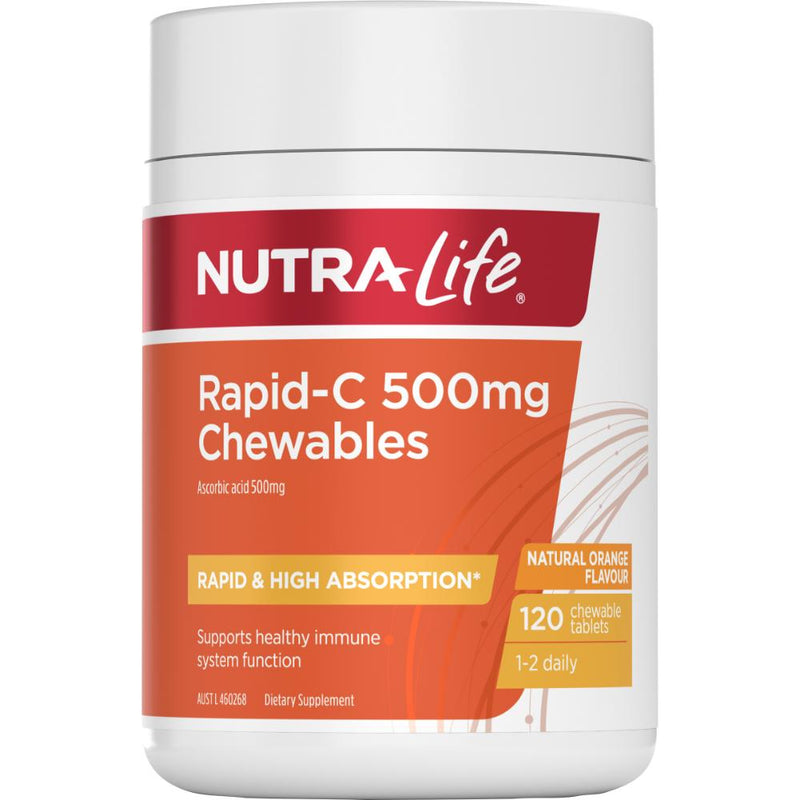 Nutra-Life Rapid-C 500mg Chewables Tablets 120s