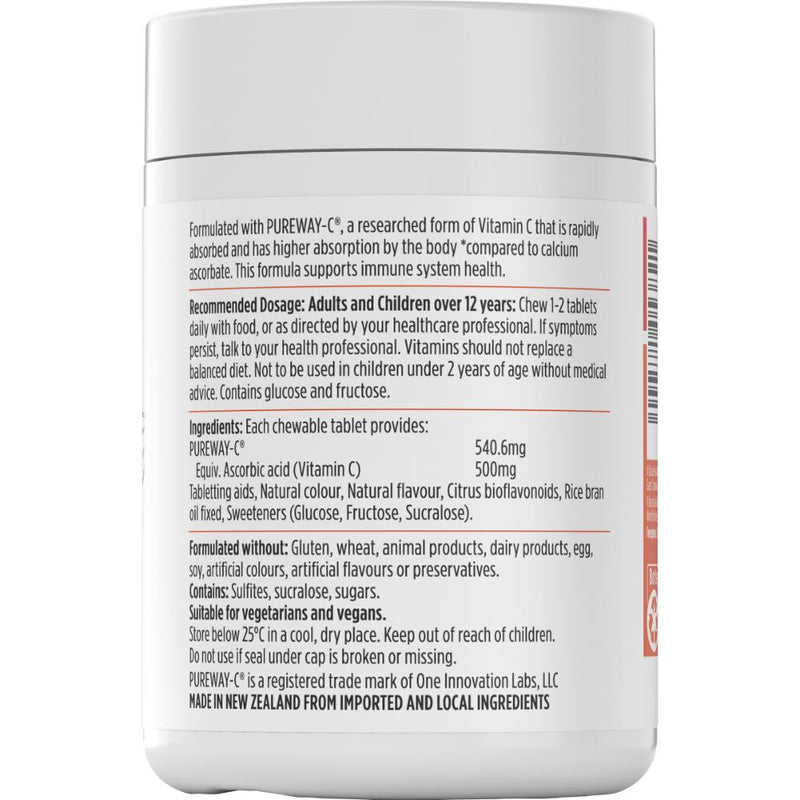 Nutra-Life Rapid-C 500mg Chewables Tablets 120s