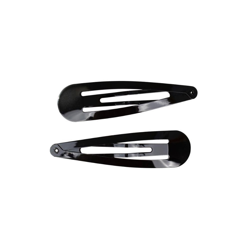 Mae One Touch Clips 8cm Black 2pk